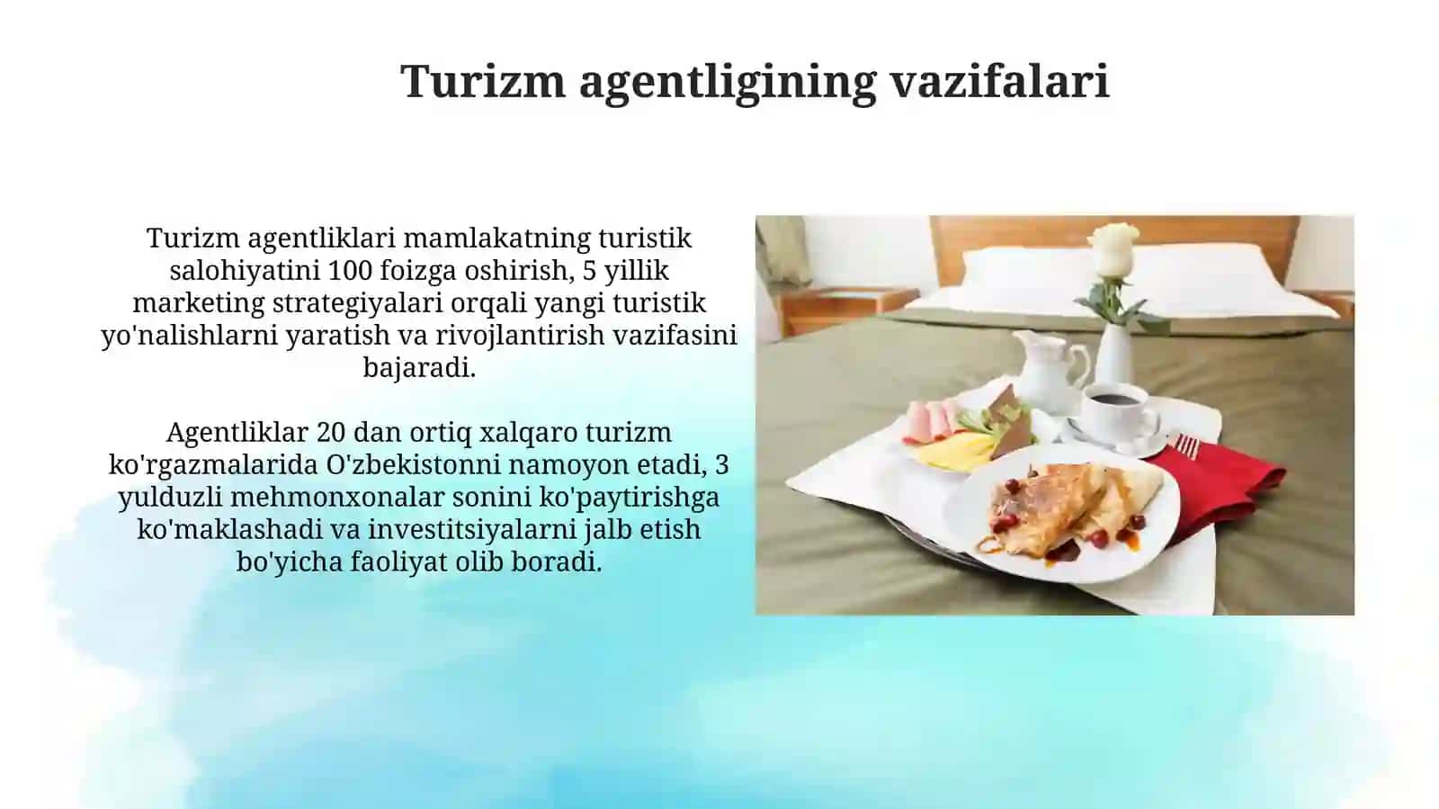 Turizm agentligi va Oʻzbekistondagi Milliy taomlar bilan kollaboratsiyasi 3