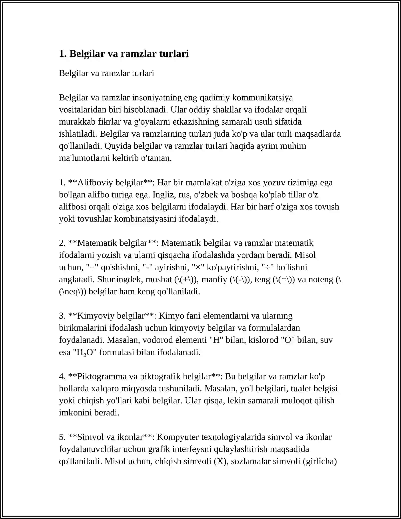 TA'LIM MUASSASALARIDA QO'LLANILADIGAN BELGI VA RAMZLAR 3