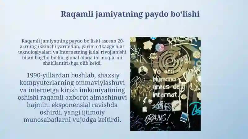 Raqamli jamiyat. Axborotlarning nazariy asoslari 3