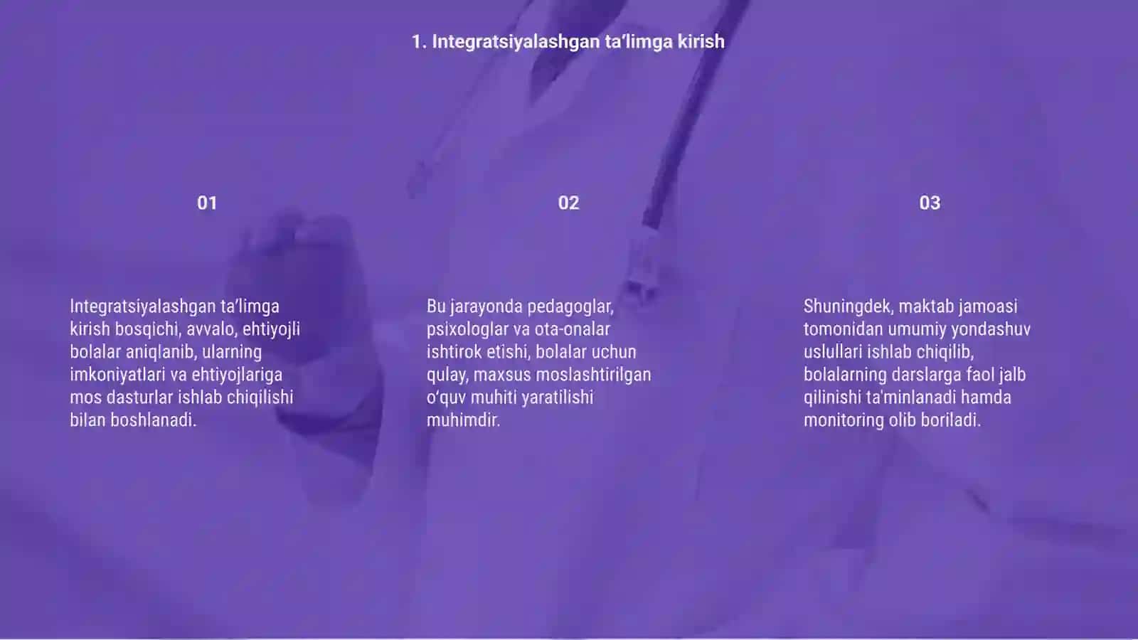 Integratsiyalashgan talimning asosiy bosqichlari 3