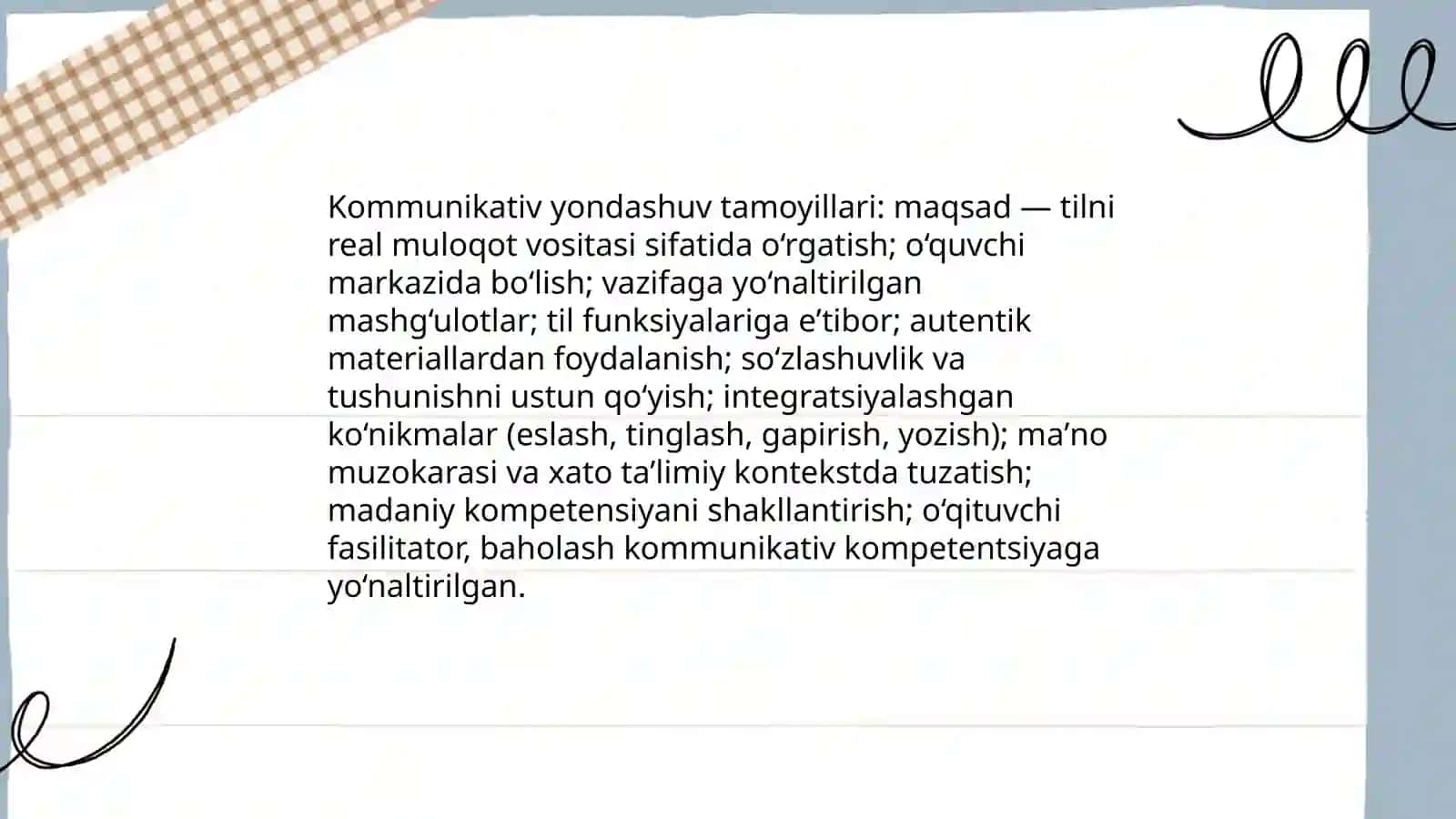 Chet tillarni o'rgatish tamoyillari 3