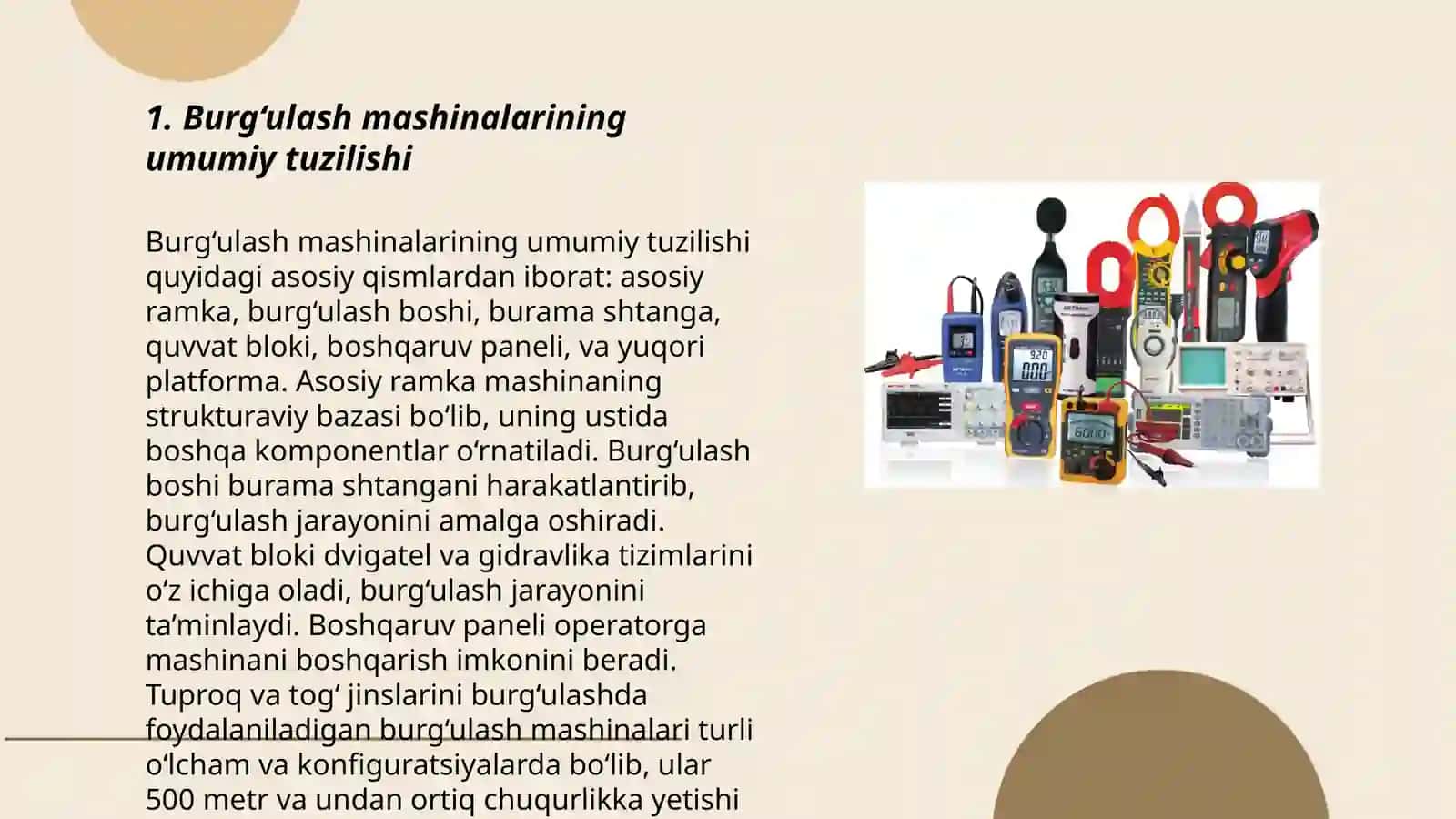 Burg‘ulash mashinalarining elektir jihozlari va elektir yuritmalari 3