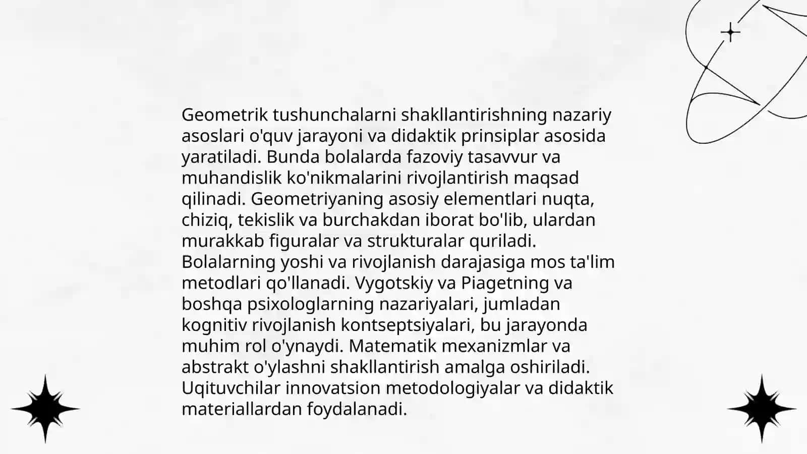 Boshlang'ich sinflarda geometrik materiallarni o'qitishning nazariy asoslari 3