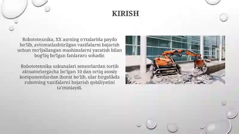 Robototexnikada qoʻllaniladigan jihozlar 3