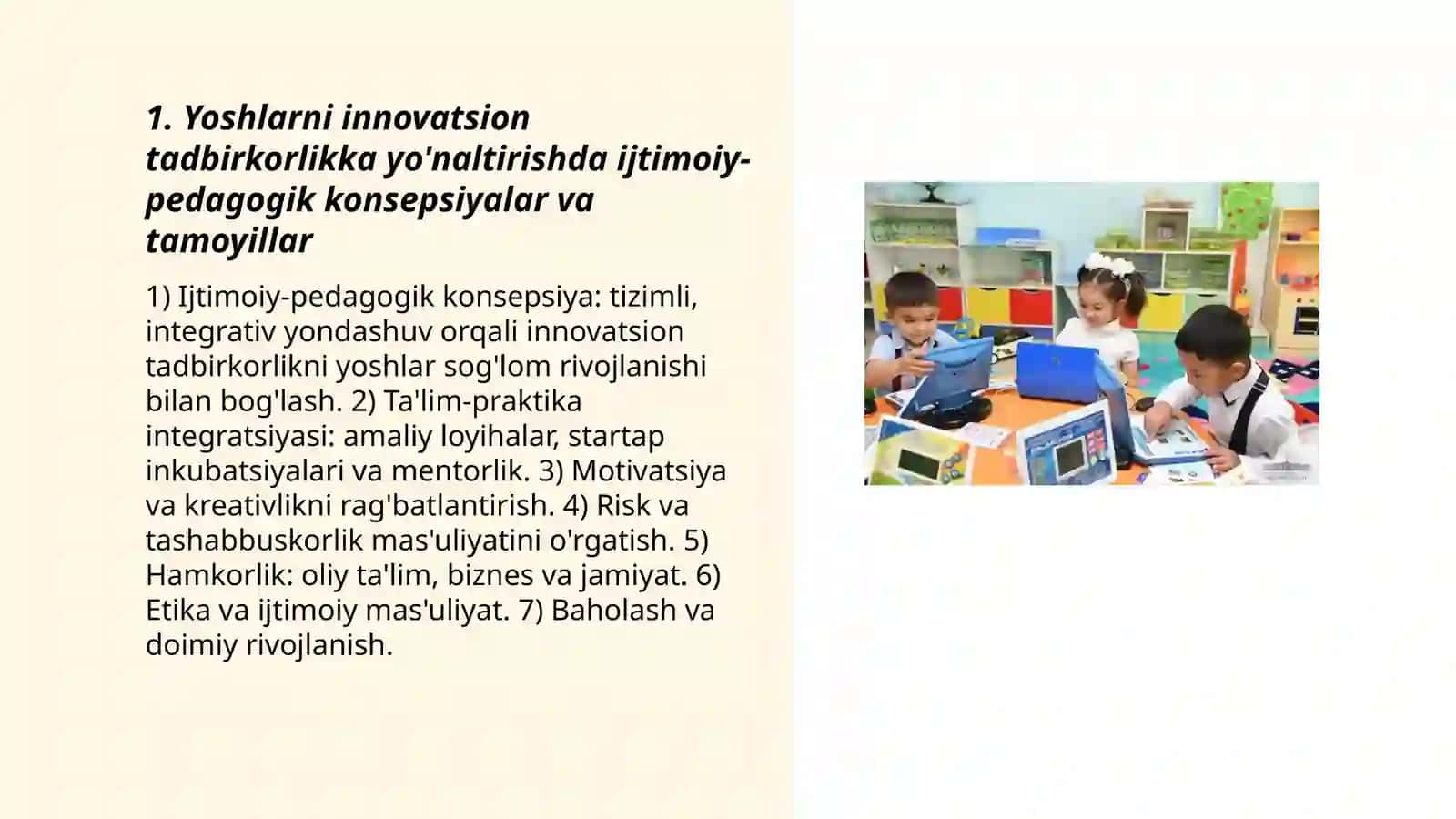 Yoshlarni innovatsion tadbirkorlikka yònaltirishga doir ijtimoiy-pedagogik ish 3