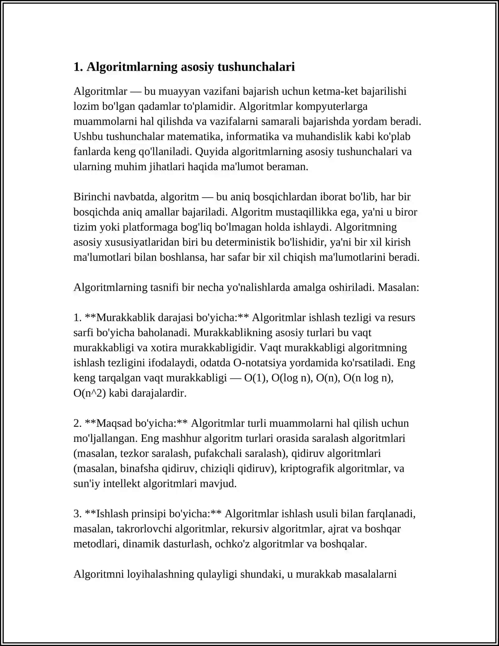 ALGORITHM LASH USULLARI. TIBBIY_BIOLOGIK MASALALARNI YECHISH ALGORITMNI YARTISH. TIBBIY BIOLOGIK MASALALARNI YECHISH ALGORITMLARINI MATIMATIK MOBELLASHTIRISH 3