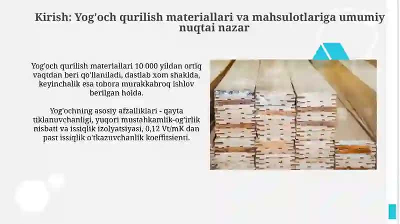 Yog'och qurilish materiallari va mahsulotlar 3