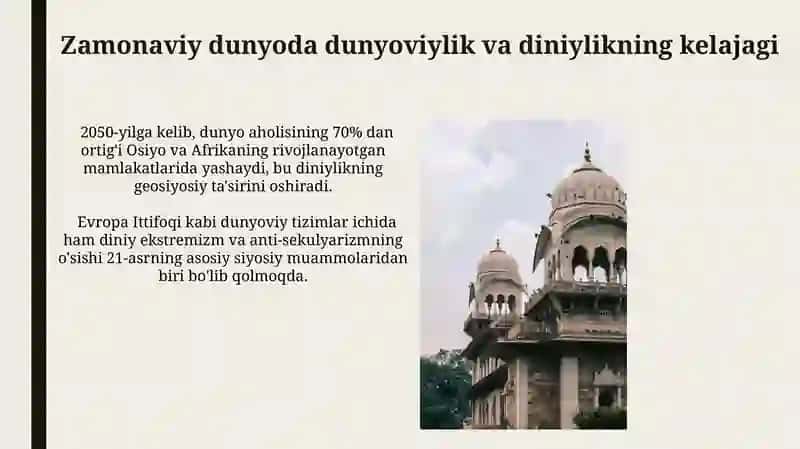 Jamiyat hayotidagi dunyoviylik va diniylik mutanosibligi 3