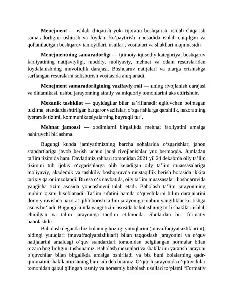 Yangi baholash tizimini joriy etishda OʻIBDOʻning vazifalari 3