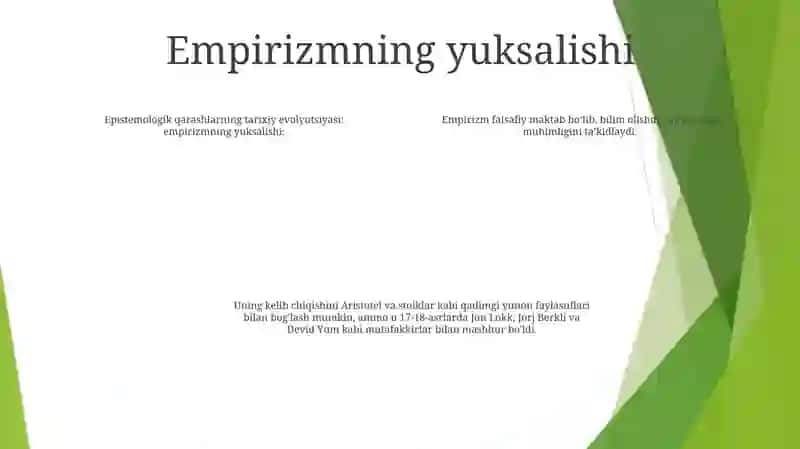 Falsafa Tarixida Bilishga Oid Qarashlar Evolutsiyasi 3