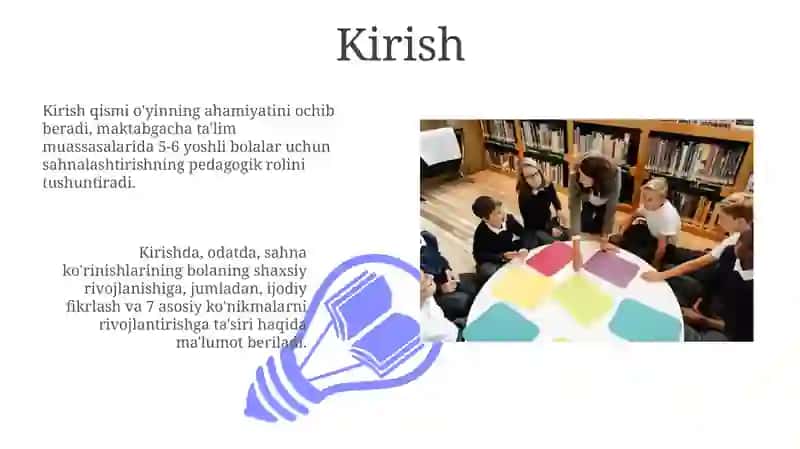 Maktabgacha ta'lim tashkilotlarida sahnalashtirish faoliyatini tashkil etishning nazariy asoslari 3