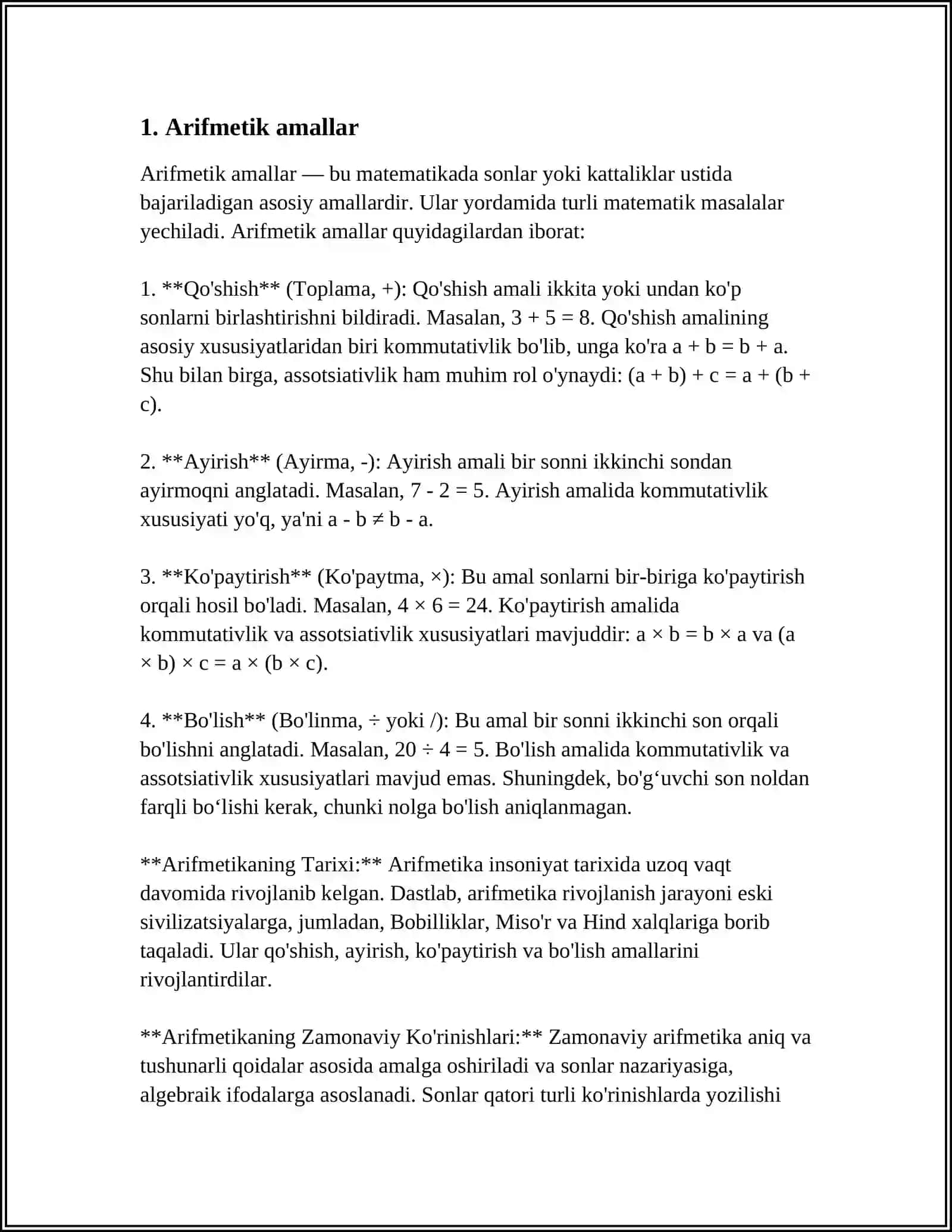 MUSTAQIL ISH Mavzu: MTT DA VA OILADA ILK QADAM DAVLAT OʻQUV DASTURI ASOSIDA MATEMATIKA BOʻYICHA ISHLARNI REJALASHTIRISH ASOSIDA MUSTAQIL ISH TAYYORLAB BER 3