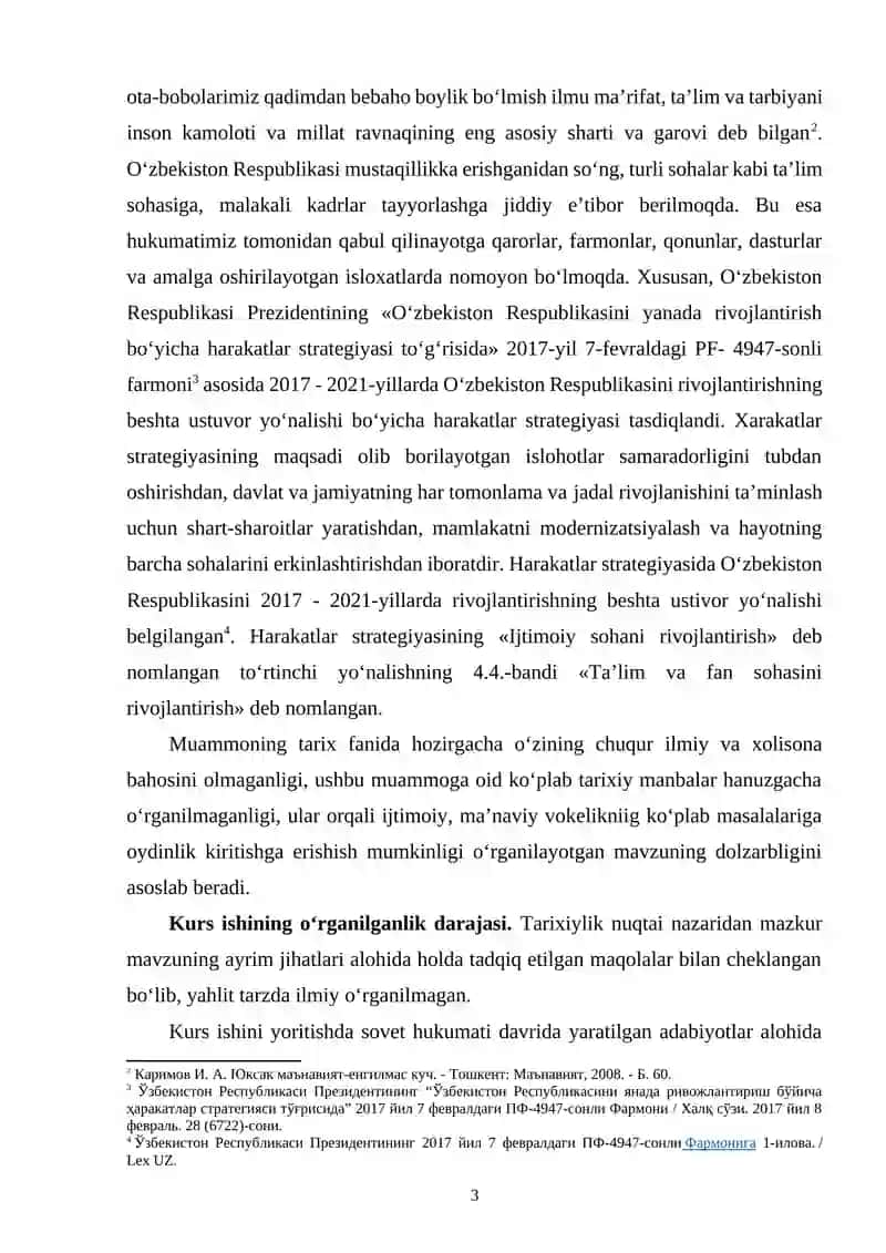 O‘RTА ОSIYO TАRIХINING SOVET MUSTАMLАKАCHILIGI DАVRI TARIXSHUNOSLIGI 3