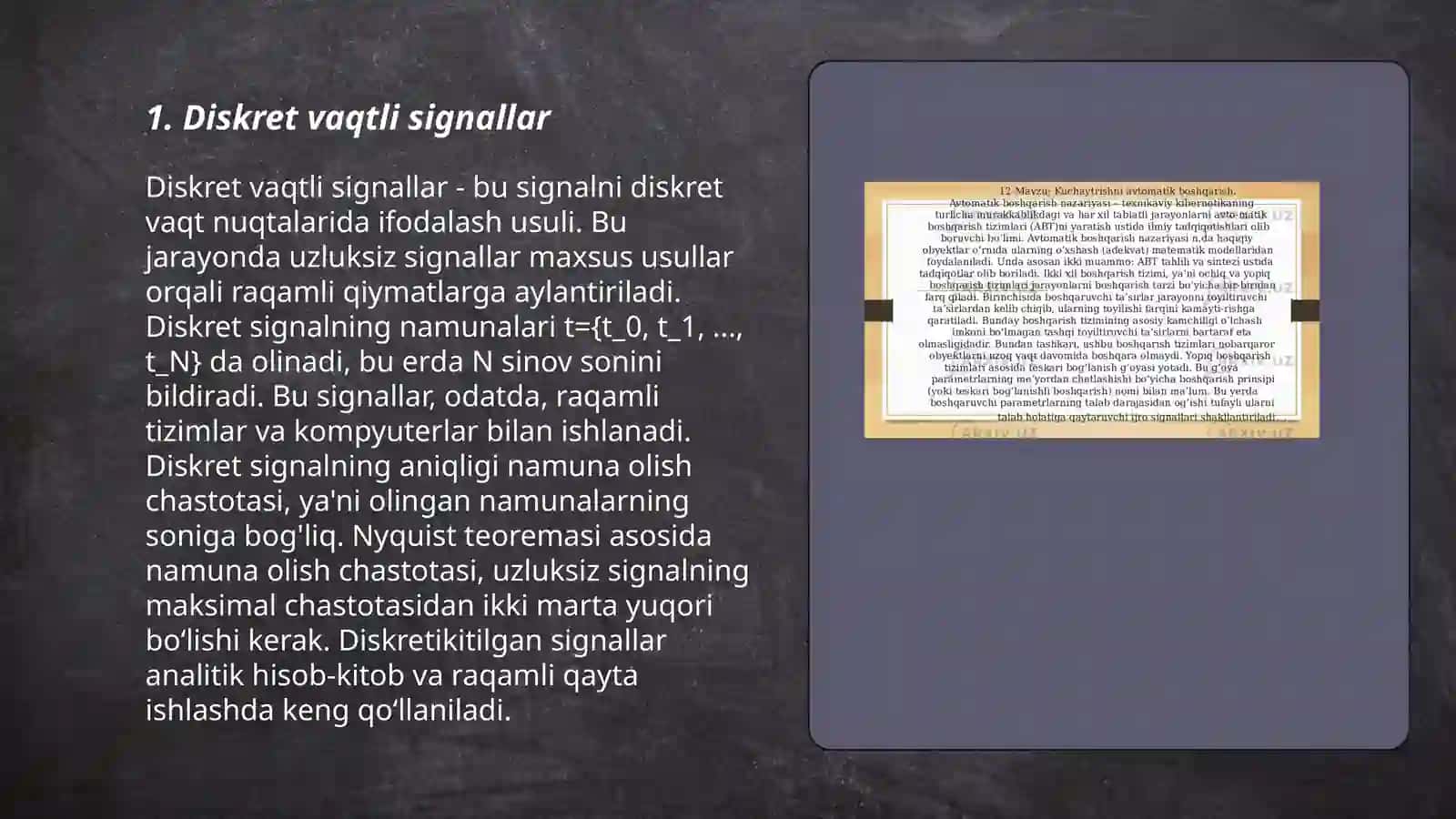 Diskret vaqtli signallar 3