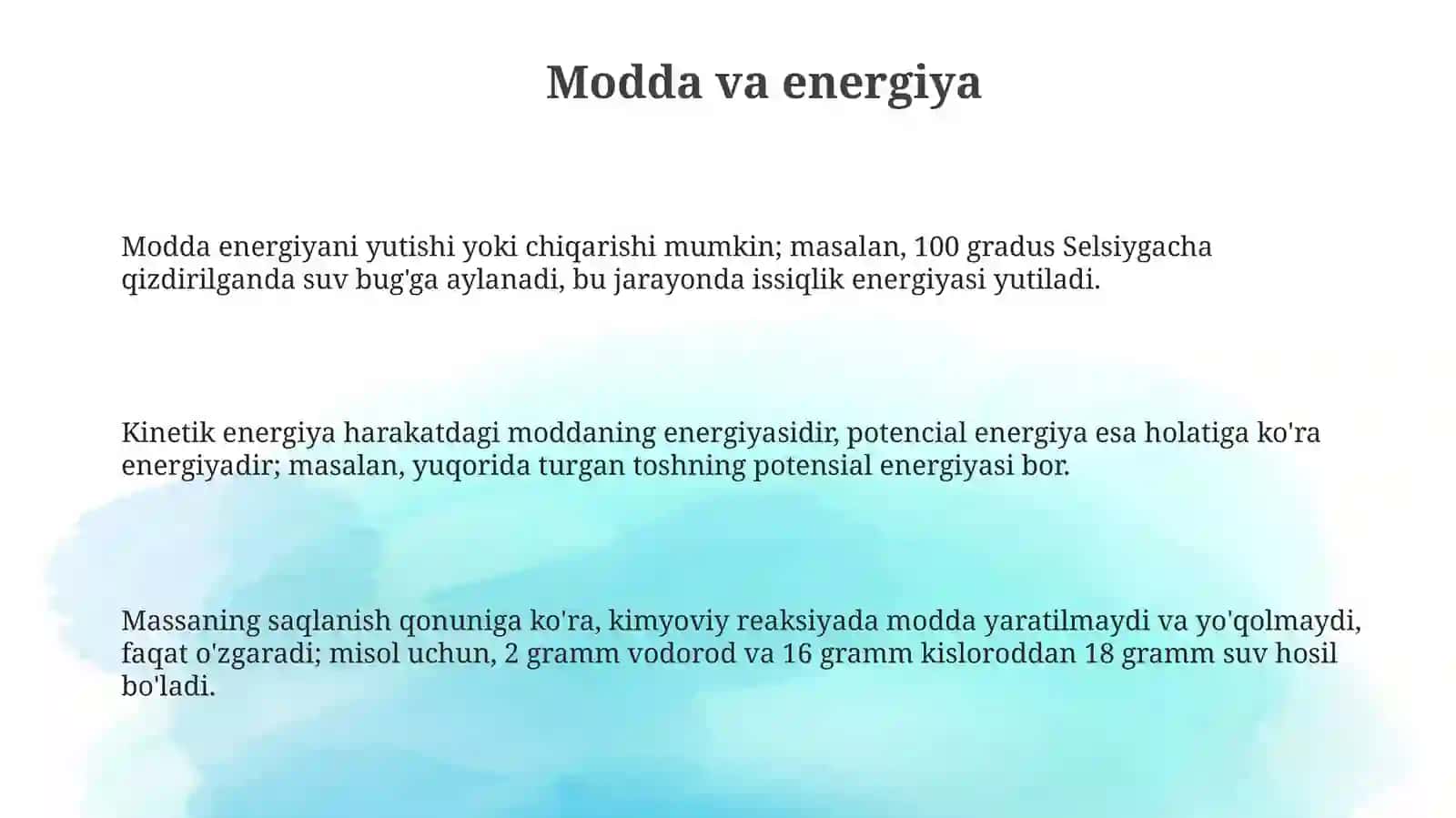7-sinf kimyo fanidan mavzular 3