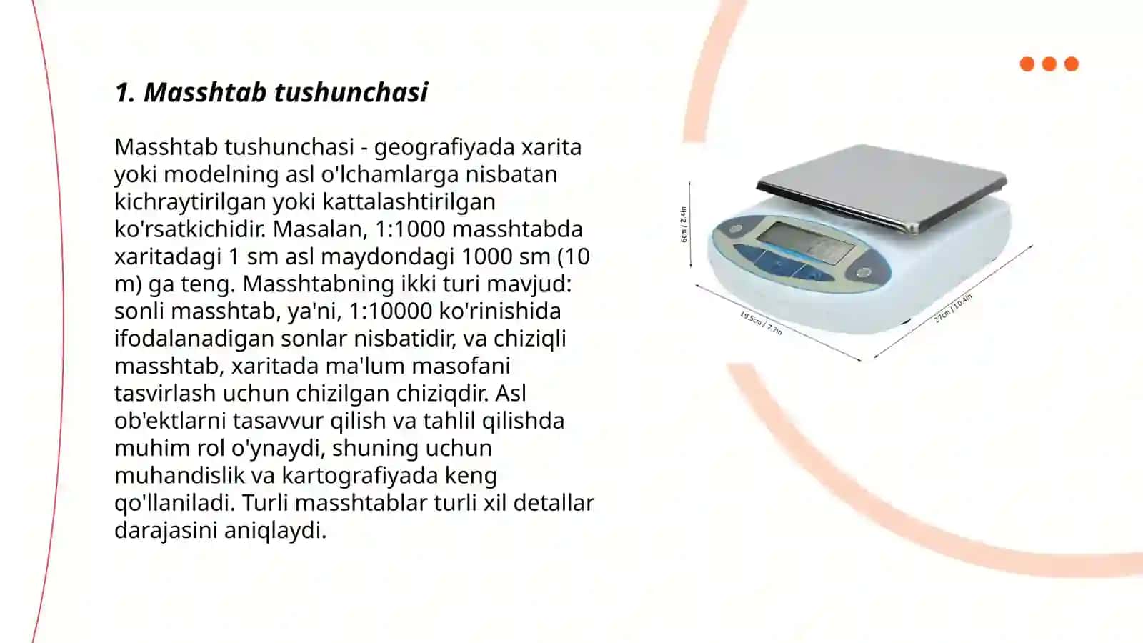 Masshtablar. Topografik plan va kartalarning nomenklaturasi 3