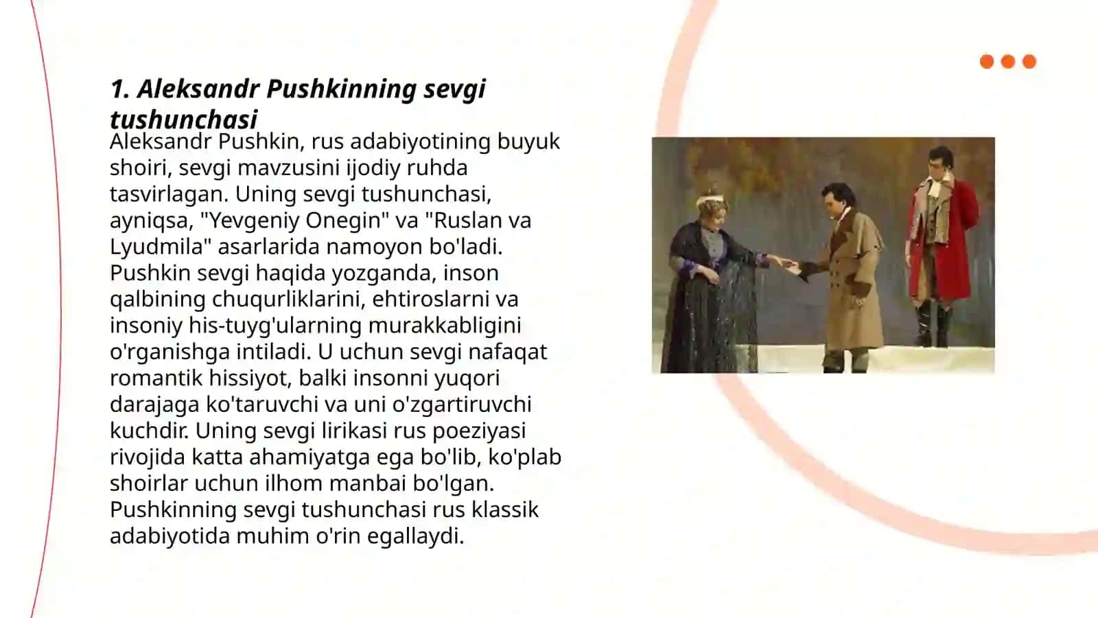 Pushkinning "Evgeniy Onegin" she'riy romanida muhabbat motivlari 3