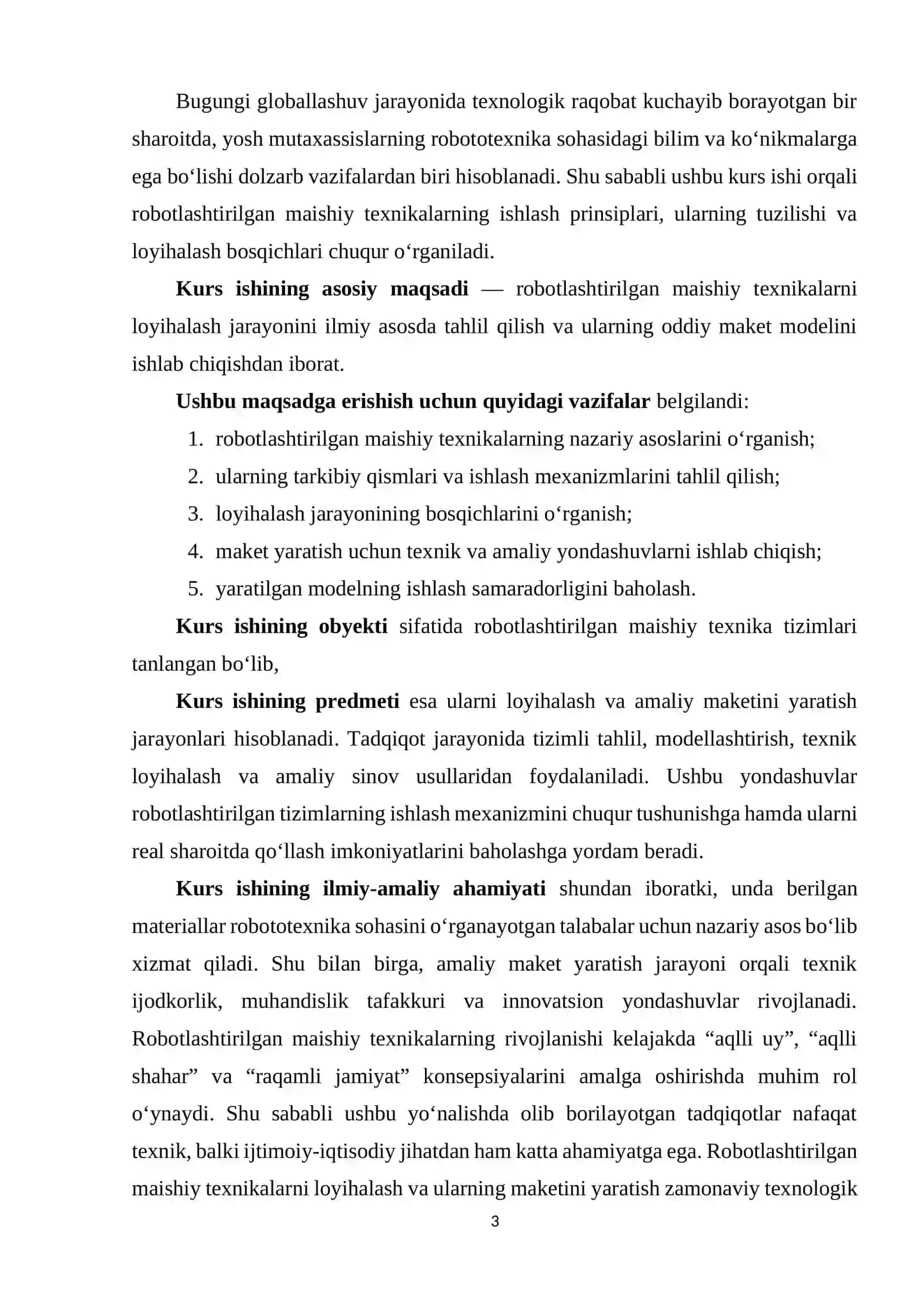 Robotlashtirilgan maishiy texnikalarni loyihalash va maketini yasash 3