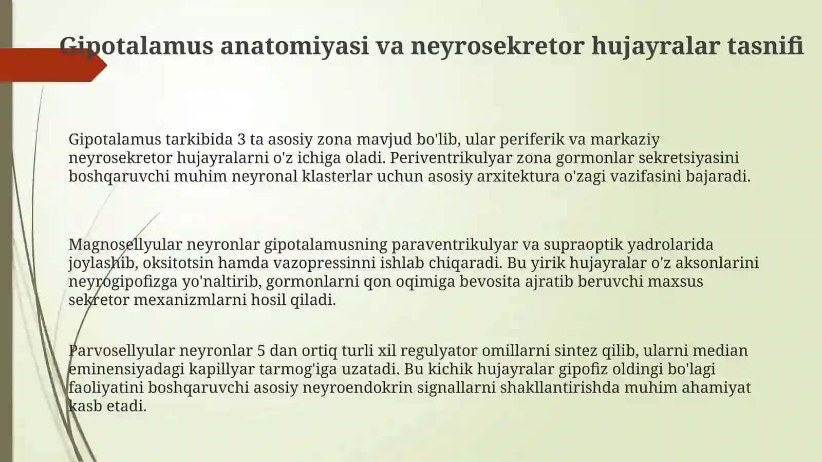 Gipotalamus neyrosekretsiyasining strukturaviy asoslari 3