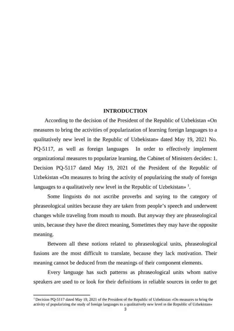 Course Work on Theoretical Aspects of Foreign Language 3