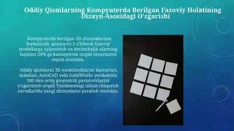 Oddiy Qismlarning Kompyuterda Berilgan Fazoviy Holatining Dizayn-Asosidagi O'zgarishi 3