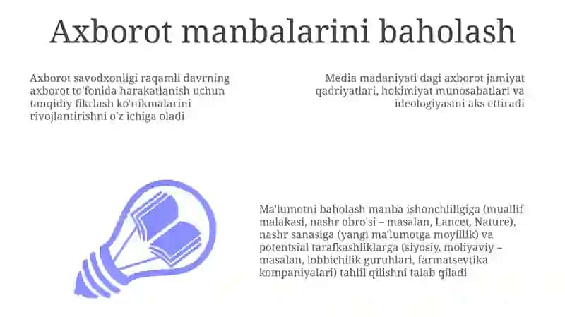 Axborot matillar bilan ishlash va media madaniyat 3
