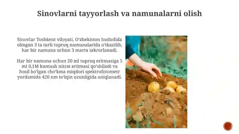 Tuproq eritmasi tarkibida xlorid ionlarining borligini aniqlash 3