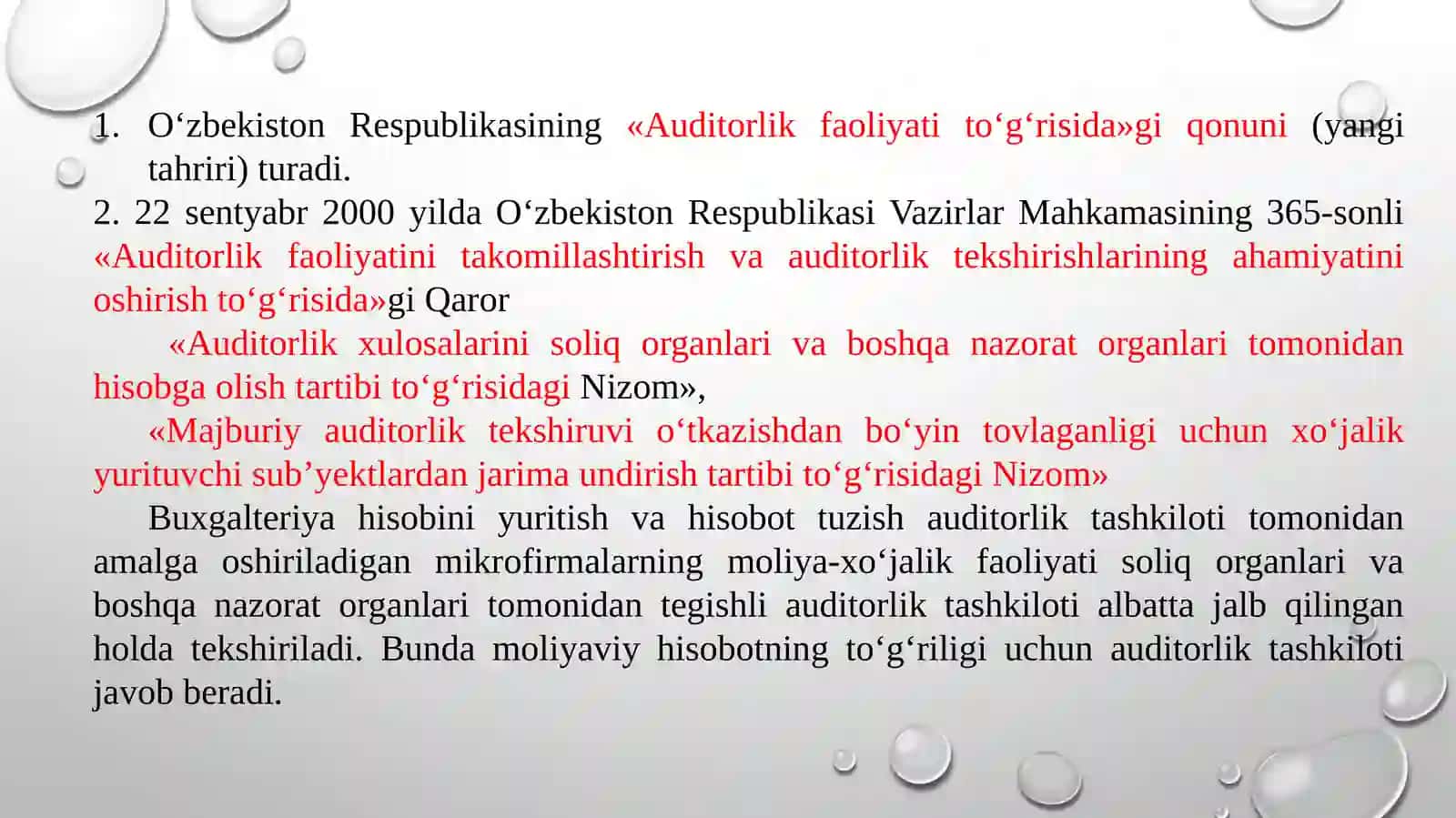 O‘zbekiston Respublikasida auditorlik faoliyatining huquqiy asoslari 3