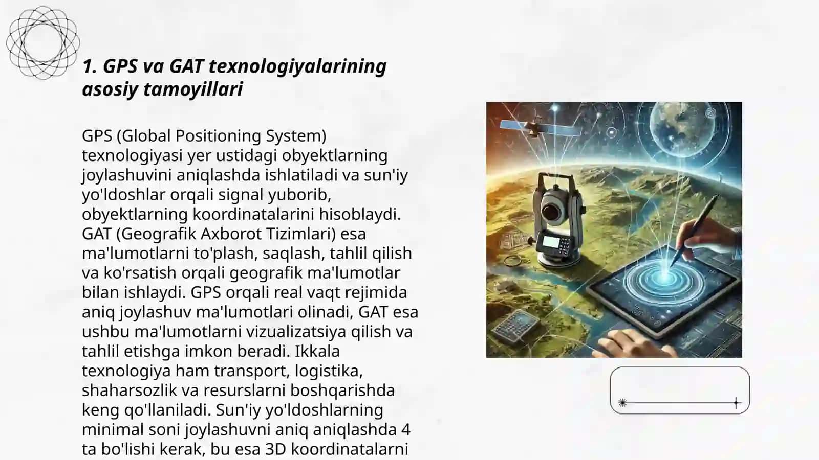 GPS va GAT qurilmalarining integratsiyasi va ular orqali ma'lumot yig'ish 3