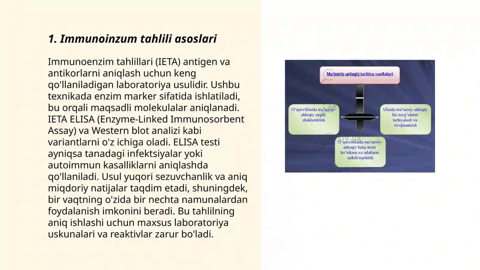 Immunoinzum tahlining gomogen usuli 3