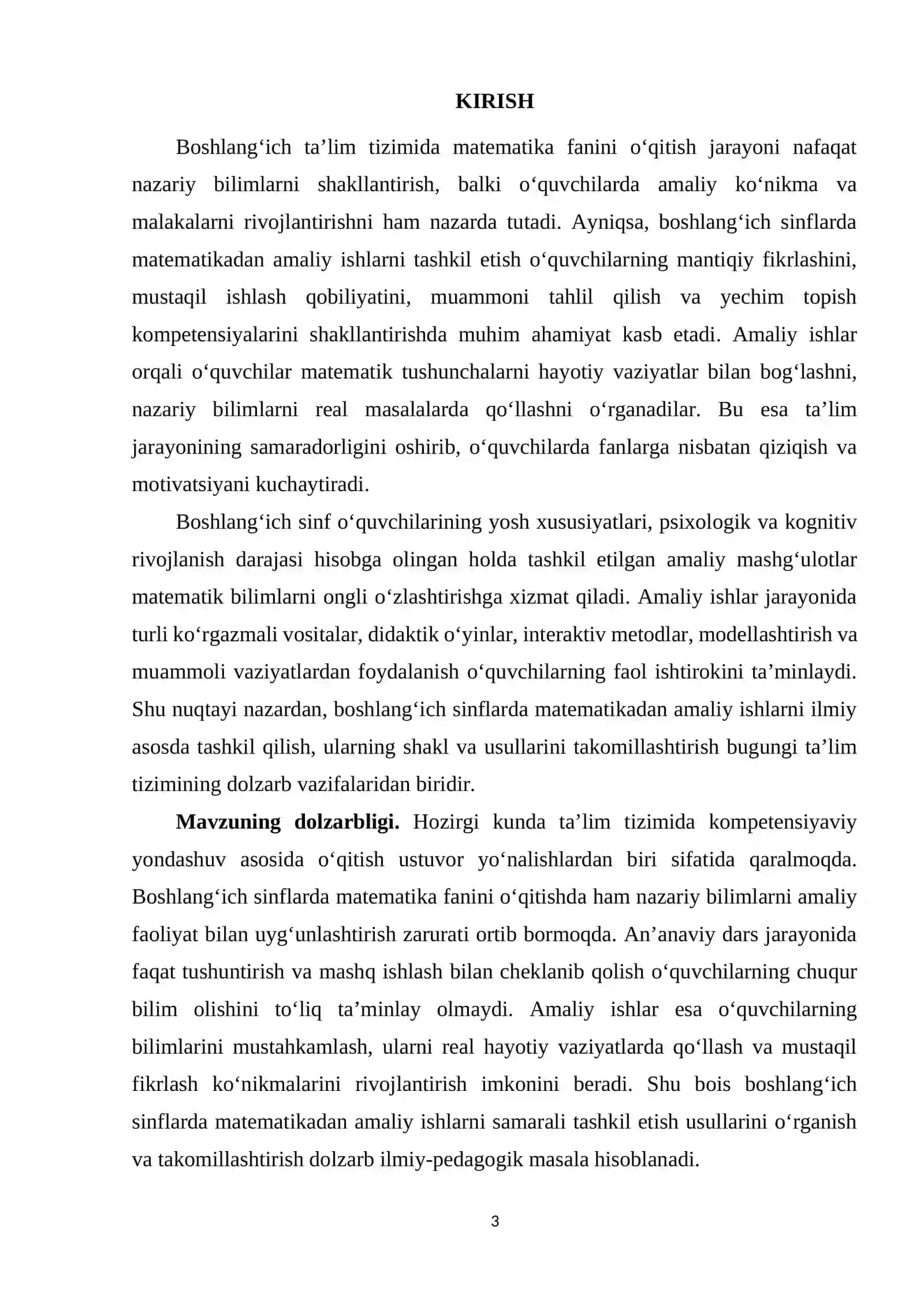Boshlang’ich sinflarda matematikadan amaliy ishlar va ularni tashkil qilish 3