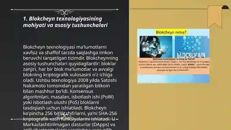Blokcheyn texnologiyasidan foydalanish xususiyatlari 3