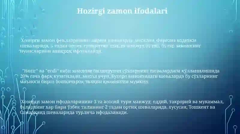 O'zbek shevalarida zamon kategoriyasi 3
