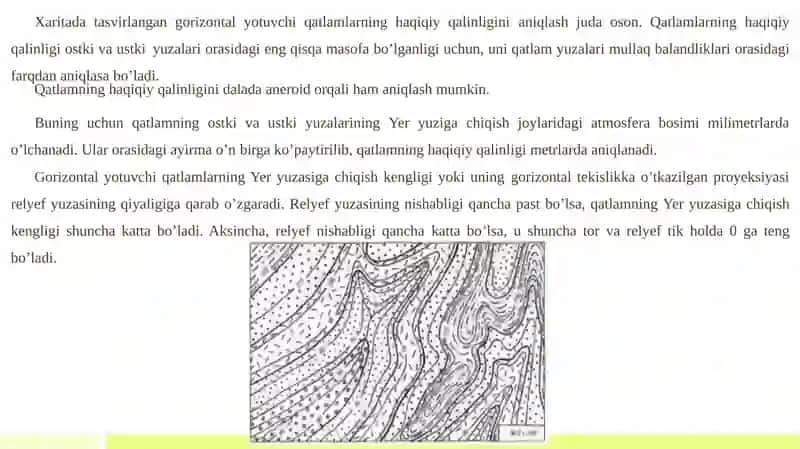 Gorizontal yotgan qatlamlarning haqiqiy qalinligini aniqlash 3