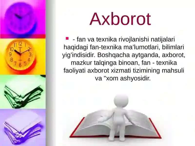 Axborotvauning turlarigaturlisohalardan qo’llanilishi 3
