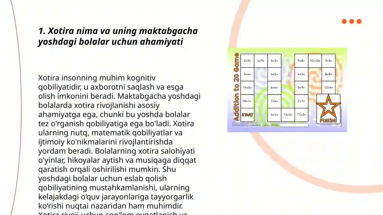 Xotiraning Rivojlanishi 3