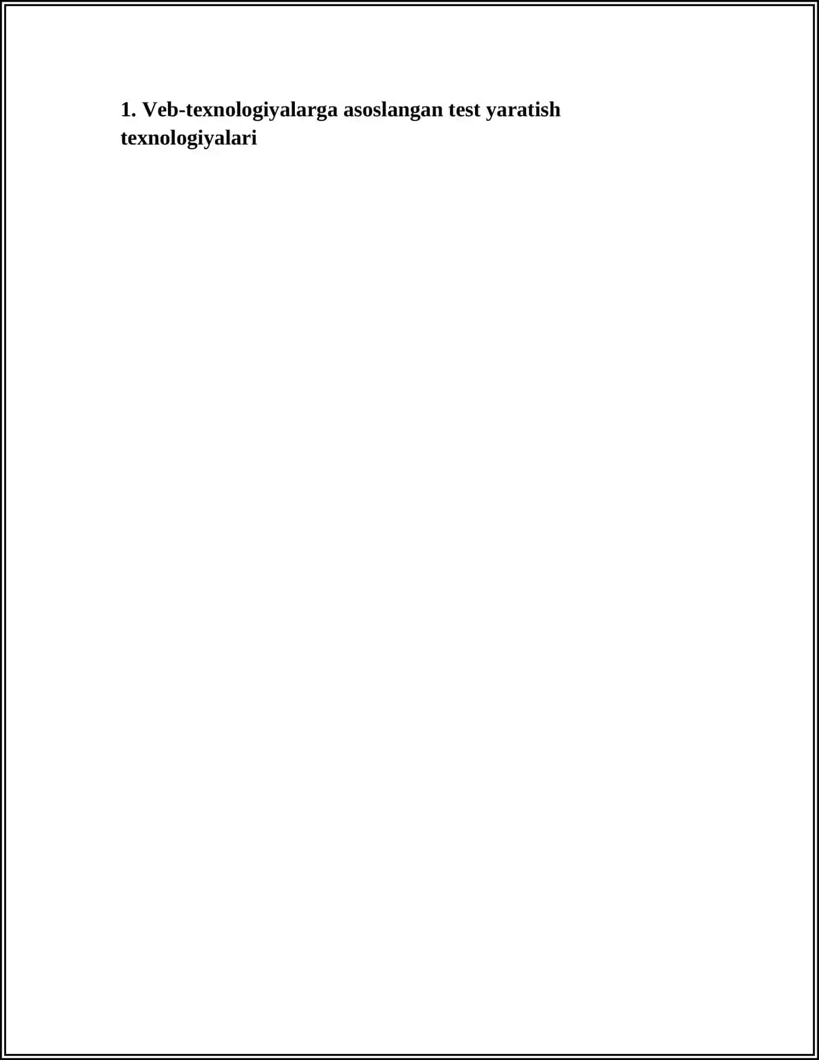 WEB-TEXNOLOGIYALARGA ASOSLANGAN TEST TOPSHIRIQLARINI YARATISH 3