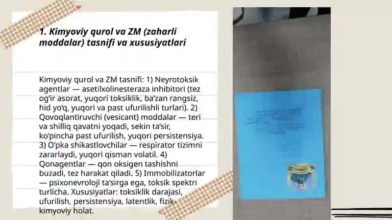 Kimyoviy qurol, uni qo'llash ysullari va ZM tavsifi 3