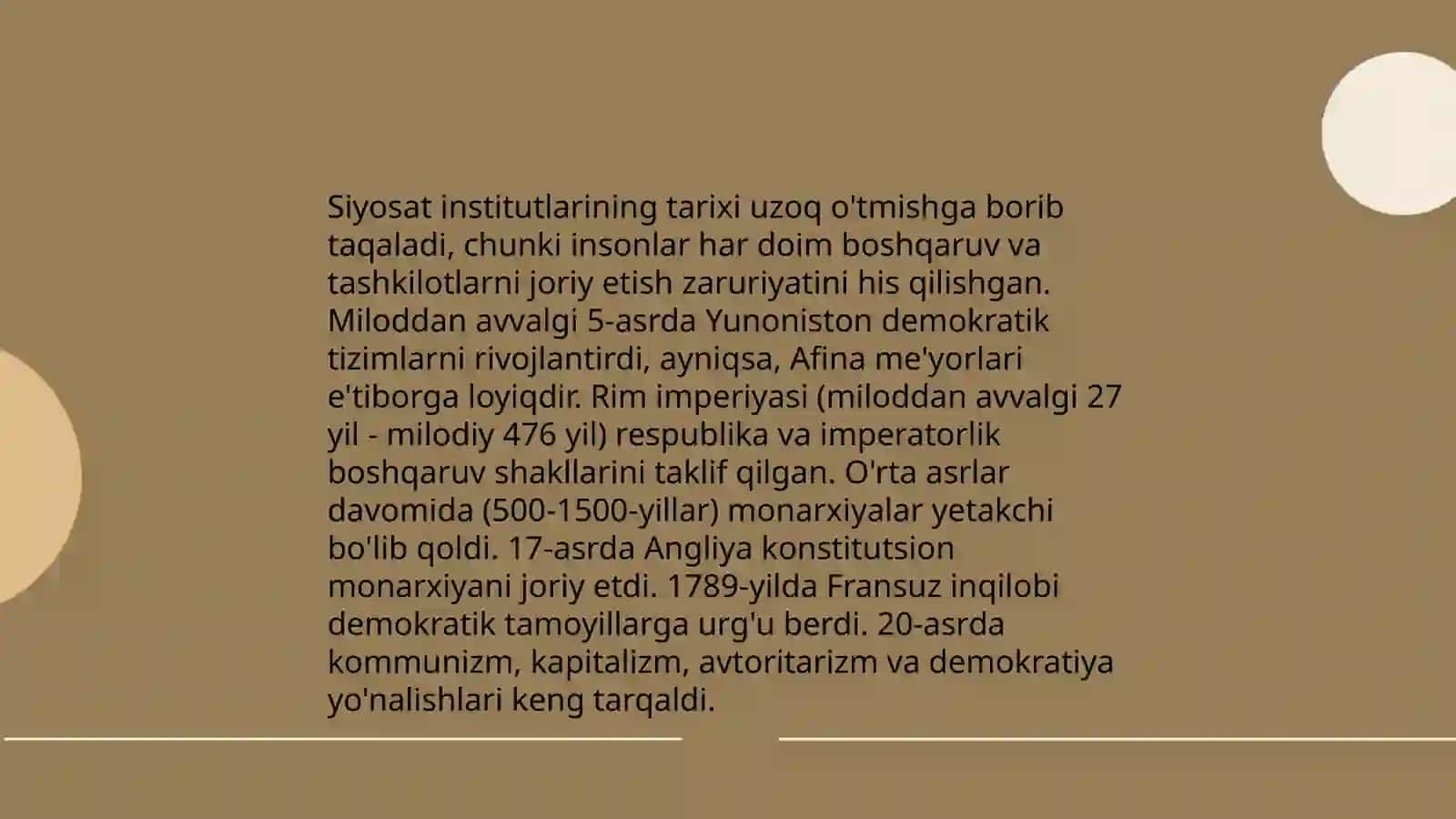 Siyosat institutlar faoliyati 3