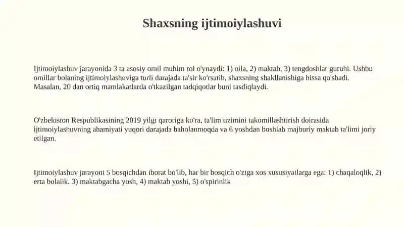 Shaxs rivojlanishining individualik xususiyatlari va uning roli 3