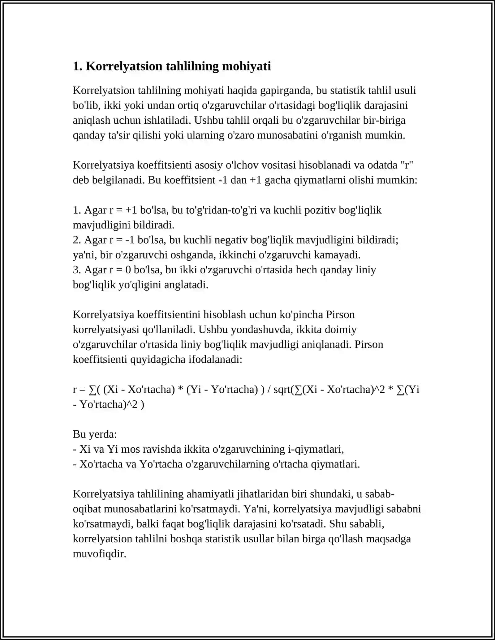 KORRELYATSION TADQIQOTLAR 3