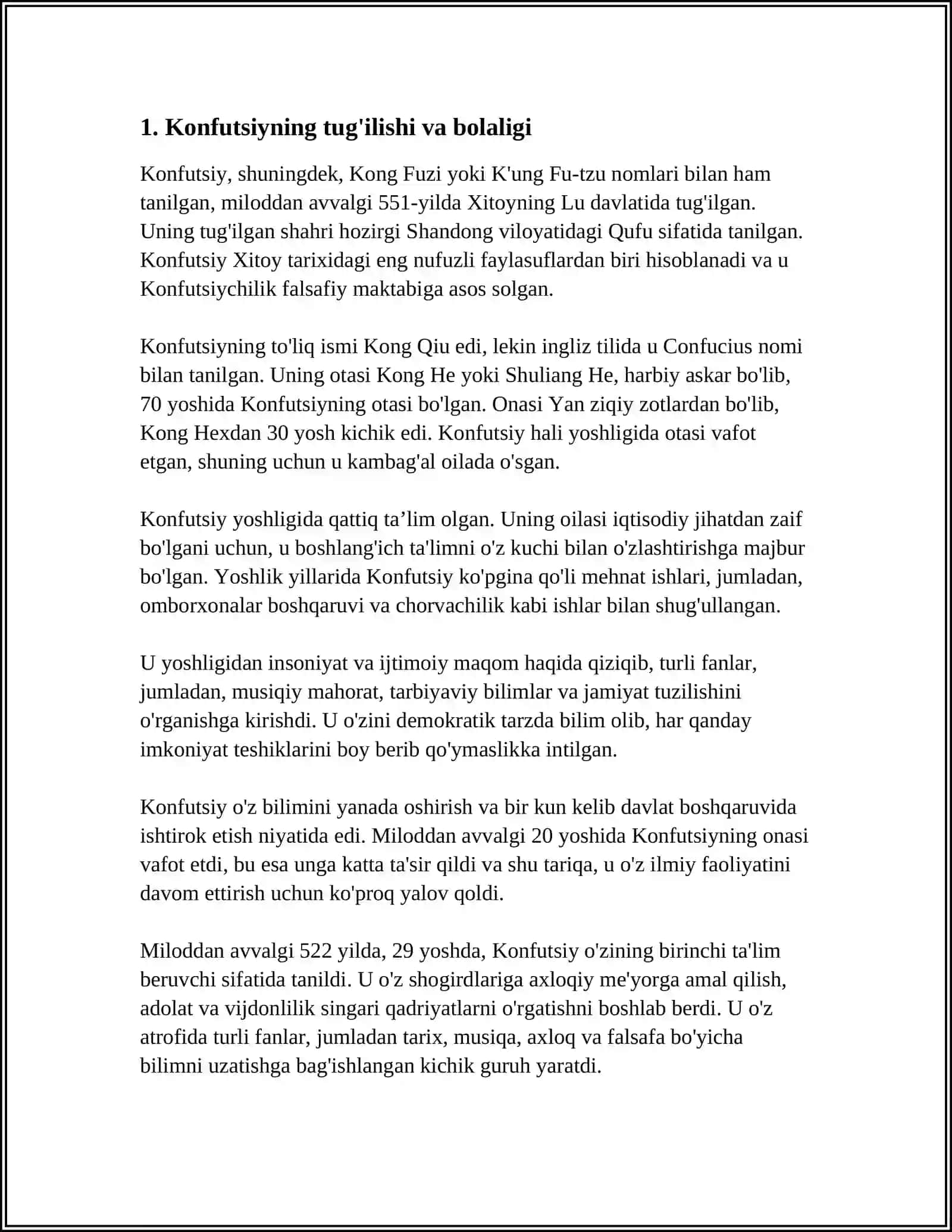 Konfutsiy hayoti 3
