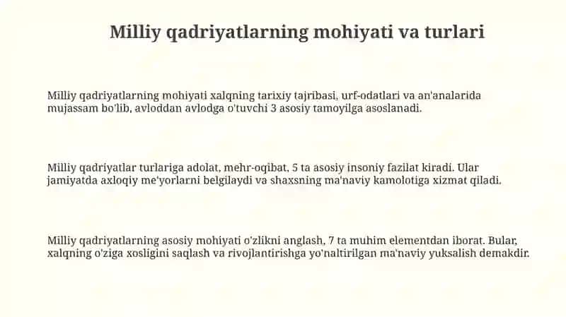 Ta’lim-tarbiya jarayonida milliy qadriyatlarning o‘rni 3