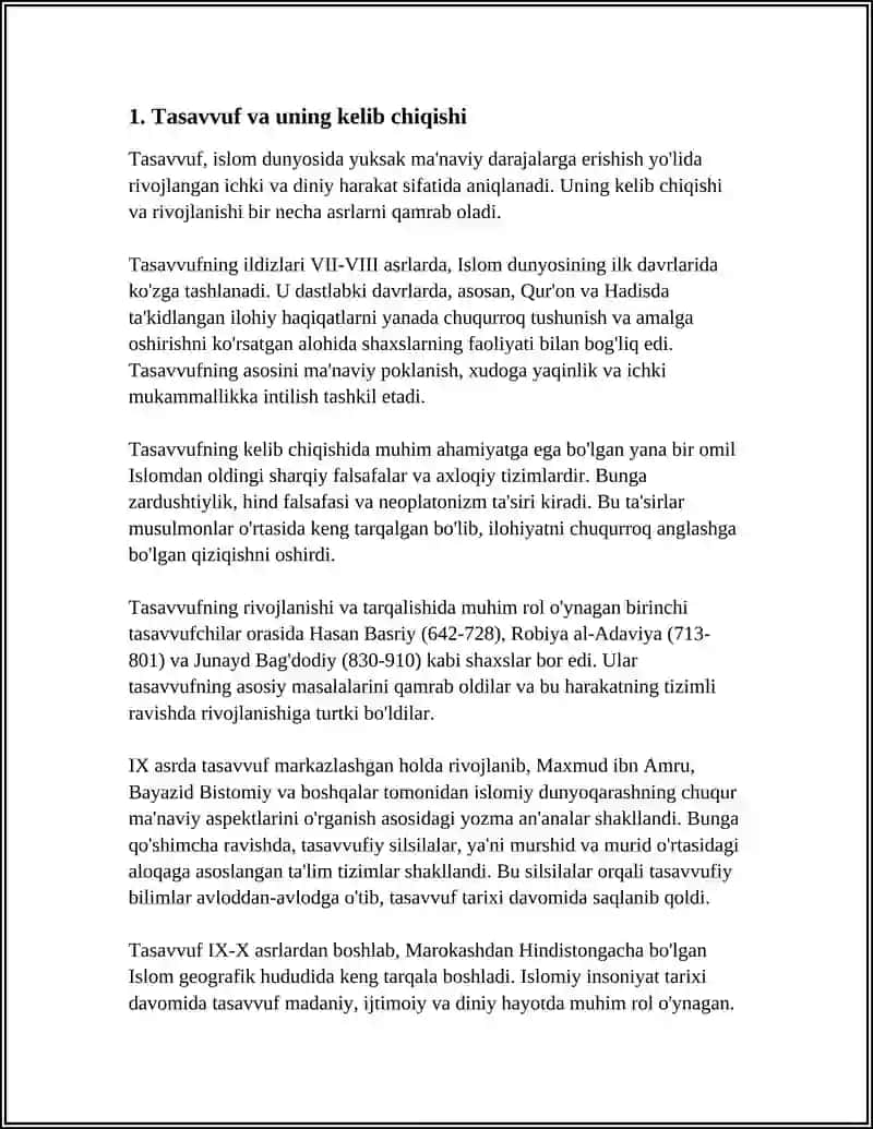 TASAVVUFNING ILMIY ASOSLANISHI 3