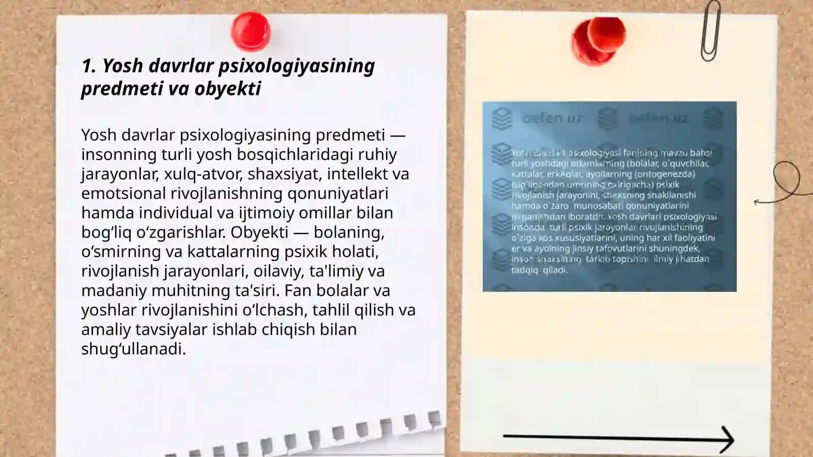Yosh davrlar psixologiyasi fanining predmenti 3