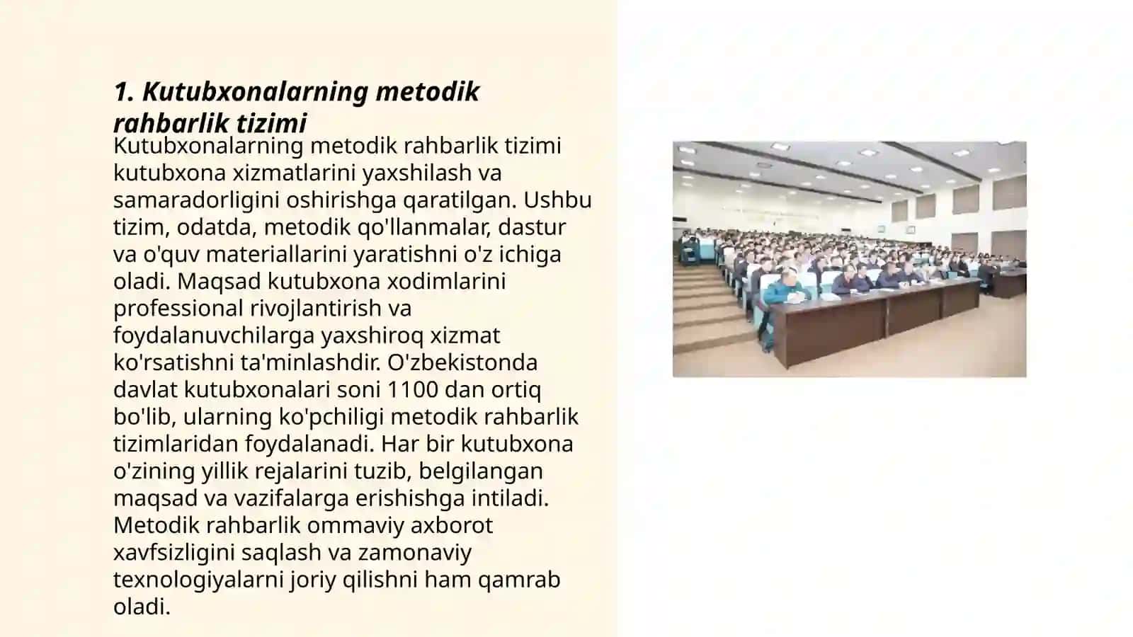 Kutubxonalarga metodik rahbarlikni tashkil etish masalalari 3