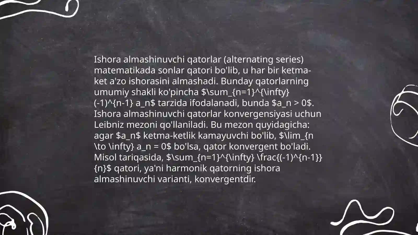 Ishora almashinuvchi qatorlarga doir taqdimot tayyorlash 3
