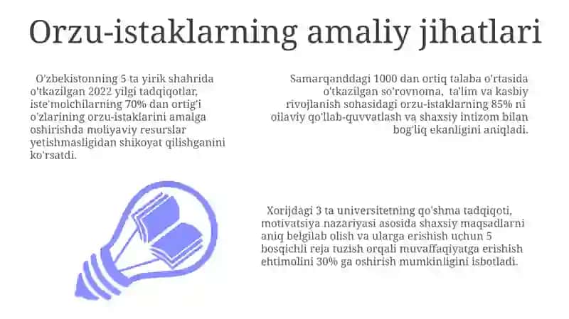 Orzu-istiqlalning amaliy jihatlari 3