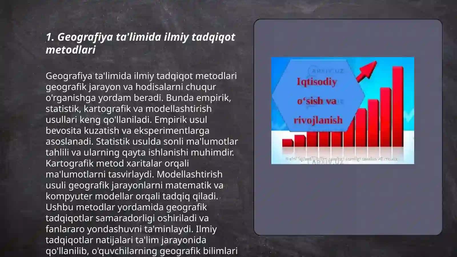 Geografiya ta'lim metodikasida ilmiy tadqiqotlarni tashkil etish 3