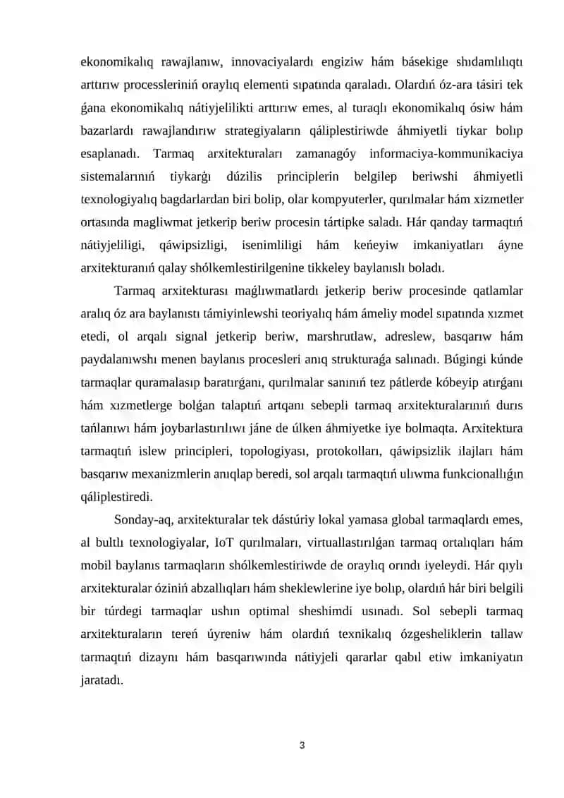 Endogen islep shıǵarıwshı kirip keliwi hám ónimniń hár túrliligi. 3